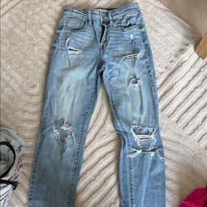 Eunina Light Blue Distressed Boyfriend Jeans